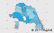 Political Shades Map of ZIP codes starting with 321, cropped outside