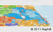 Political Shades Panoramic Map of ZIP codes starting with 321