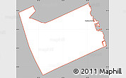 Gray Simple Map of ZIP code 32114, cropped outside
