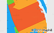 Political Simple Map of ZIP code 32114