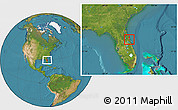 Satellite Location Map of ZIP code 32128