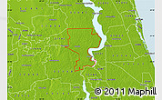 Physical Map of ZIP code 32177