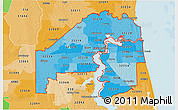 Political Shades 3D Map of ZIP codes starting with 322