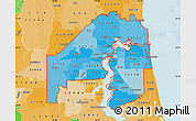 Political Shades Map of ZIP codes starting with 322