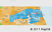 Political Shades Panoramic Map of ZIP codes starting with 322