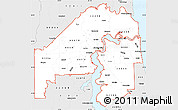 Silver Style Simple Map of ZIP codes starting with 322