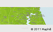 Physical Panoramic Map of ZIP code 32204