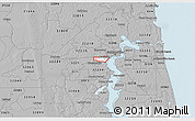 Gray 3D Map of ZIP code 32205