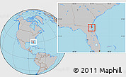 Gray Location Map of ZIP code 32205