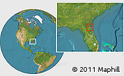 Satellite Location Map of ZIP code 32205