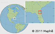 Savanna Style Location Map of ZIP code 32205