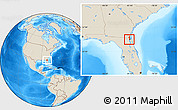 Shaded Relief Location Map of ZIP code 32205