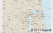 Shaded Relief Map of ZIP code 32205