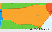 Political Simple Map of ZIP code 32205