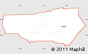 Silver Style Simple Map of ZIP code 32205, cropped outside