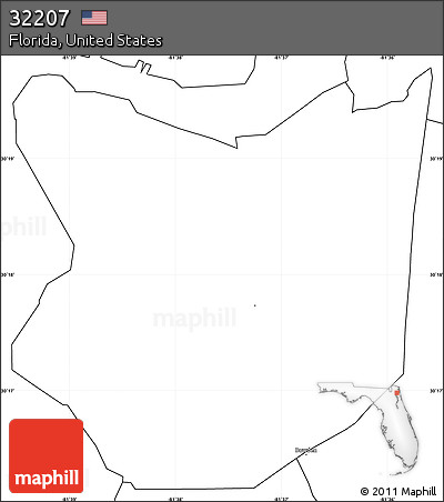 Blank Simple Map of ZIP Code 32207