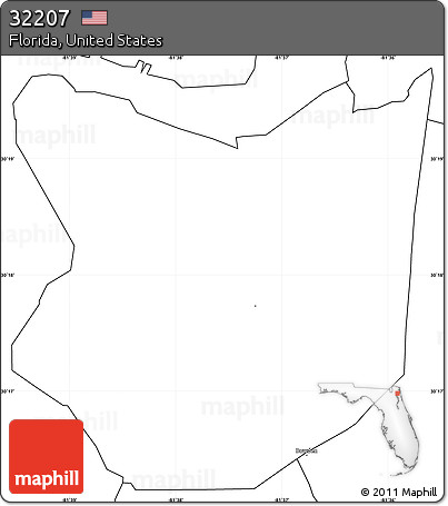 Blank Simple Map of ZIP Code 32207