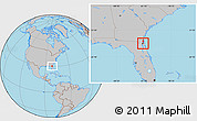 Gray Location Map of ZIP code 32211