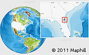 Physical Location Map of ZIP code 32211, highlighted country, highlighted county