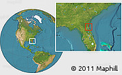 Satellite Location Map of ZIP code 32211