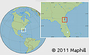 Savanna Style Location Map of ZIP code 32211