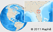 Shaded Relief Location Map of ZIP code 32211