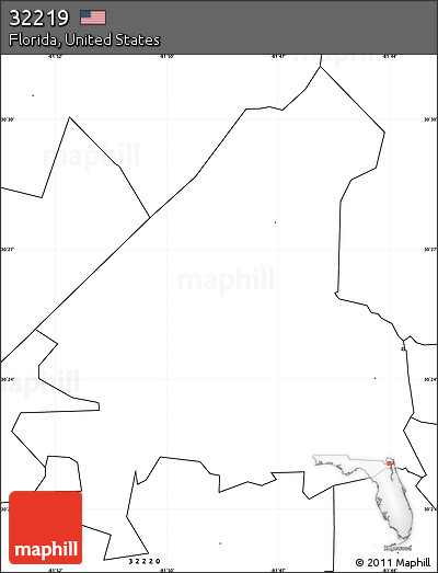 Blank Simple Map of ZIP Code 32219
