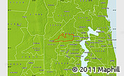 Physical Map of ZIP code 32220