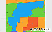 Political Simple Map of ZIP code 32221