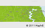 Physical Panoramic Map of ZIP code 32222