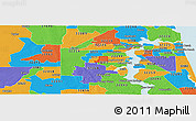 Political Panoramic Map of ZIP code 32222