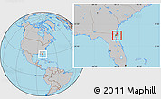 Gray Location Map of ZIP code 32224