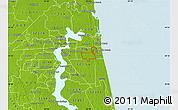 Physical Map of ZIP code 32224