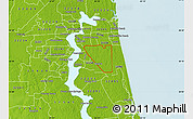 Physical Map of ZIP code 32256