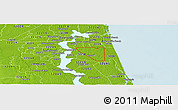 Physical Panoramic Map of ZIP code 32256