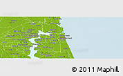 Physical Panoramic Map of ZIP code 32266