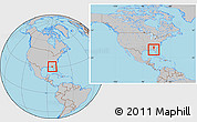 Gray Location Map of ZIP code 32317, within the entire country