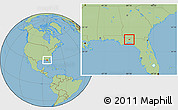 Savanna Style Location Map of ZIP code 32317