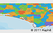 Political Panoramic Map of ZIP codes starting with 324