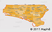 Political Shades Panoramic Map of ZIP codes starting with 324, cropped outside
