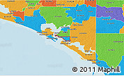 Political 3D Map of ZIP code 32401