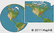 Satellite Location Map of ZIP code 32401, within the entire country