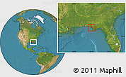 Satellite Location Map of ZIP code 32401