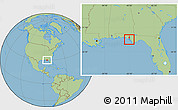 Savanna Style Location Map of ZIP code 32401