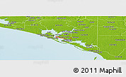 Physical Panoramic Map of ZIP code 32401