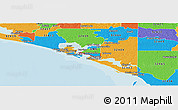 Political Panoramic Map of ZIP code 32401