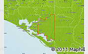 Physical Map of ZIP code 32404