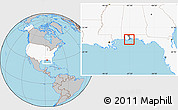 Gray Location Map of ZIP code 32507, highlighted country, highlighted county