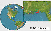 Satellite Location Map of ZIP code 32507