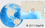 Shaded Relief Location Map of ZIP code 32534